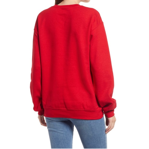 Phenomenal Graphic Christmas Sweatshirt Crew Neck Pullover Red Size M NEW - Picture 5 of 9